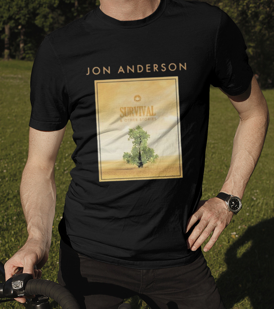 Jon Anderson Survival And Other Stories Album Cover Artwork Tree Desert Scene T-Shirt