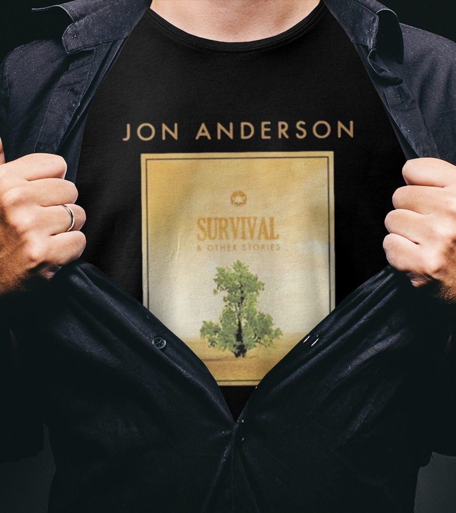 Jon Anderson Survival And Other Stories Album Cover Artwork Tree Desert Scene T-Shirt