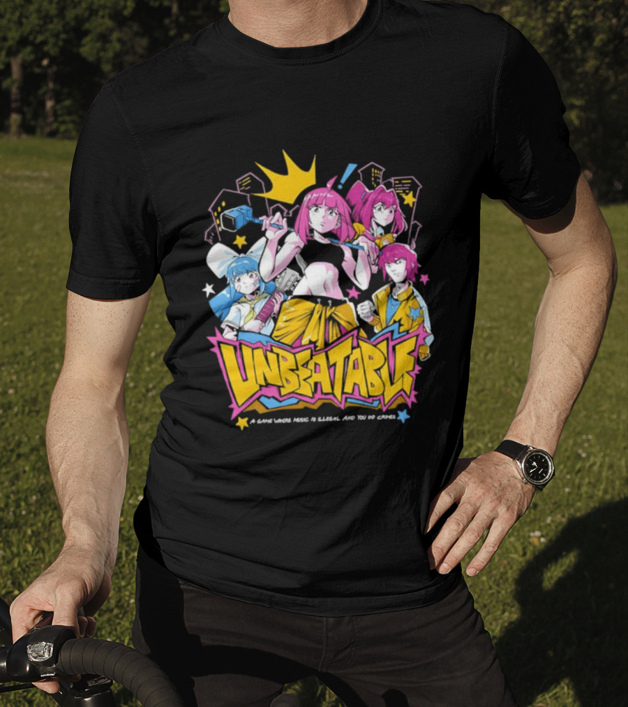 Unbeatable Rhythm Game A World Where Music Is Illegal T-Shirt