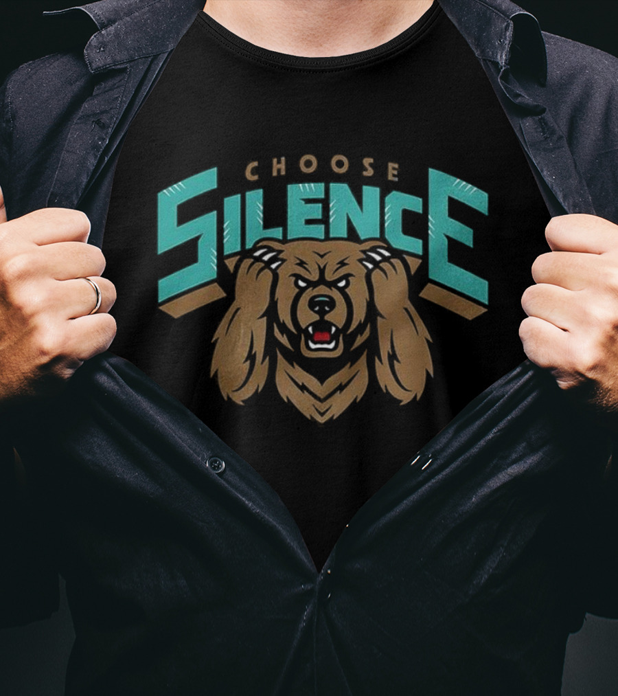 Memphis Grizzlies Choose Silence Bear Logo T-Shirt