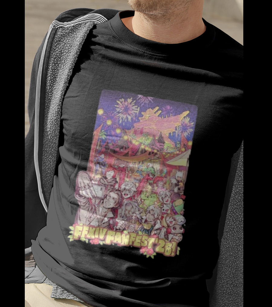 FFXIV Fan Fest 2026 Fireworks And Celebration Scene T-Shirt