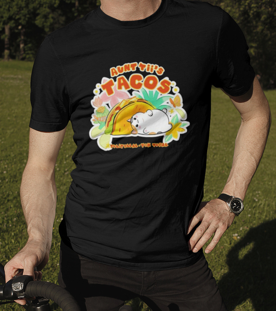 Final Fantasy FFXIV Fan Fest 2026 Aunt Tii’s Tacos Tuliyollal Yok Tural Playful Taco And Floral Design T-Shirt