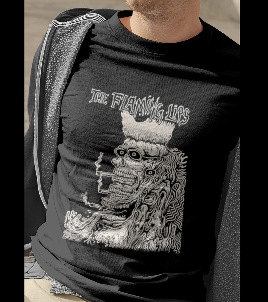 The Flaming Lips Tex And The Horseheads Smoking Monster Illustration T-Shirt