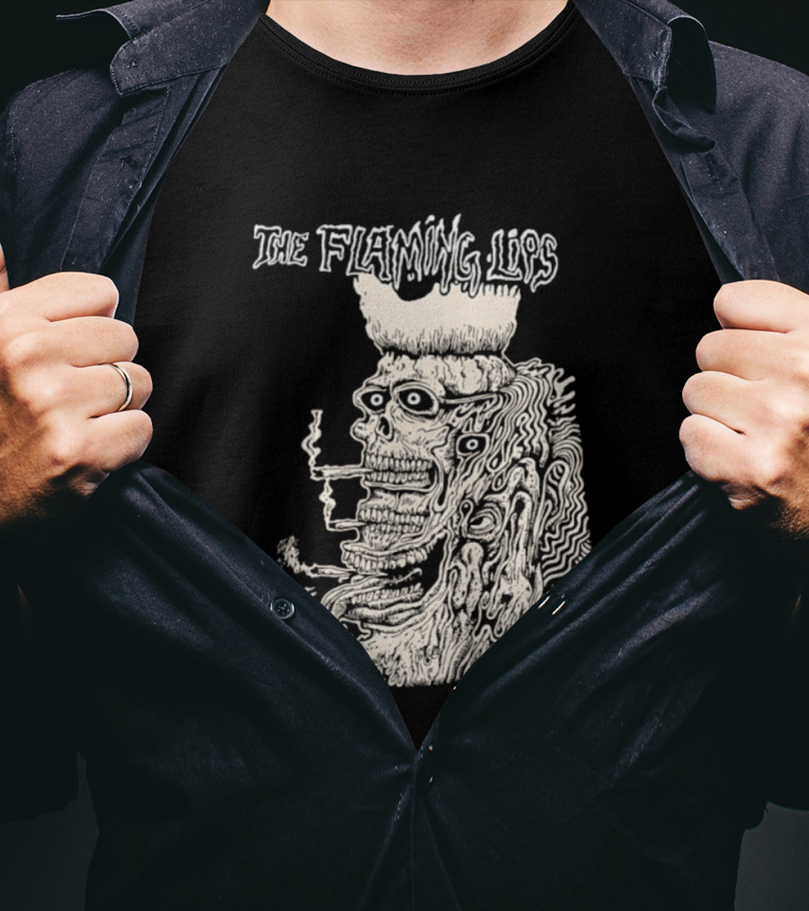 The Flaming Lips Tex And The Horseheads Smoking Monster Illustration T-Shirt