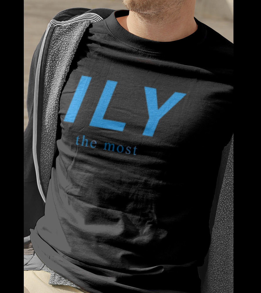 ILY The Most Blue Text T-Shirt