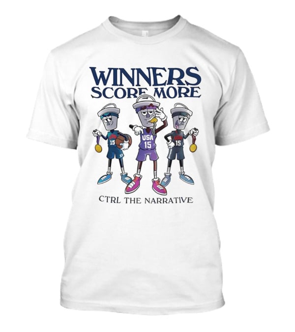 Winners Score More USA Gold Medal Basketball Mascot T-Shirt