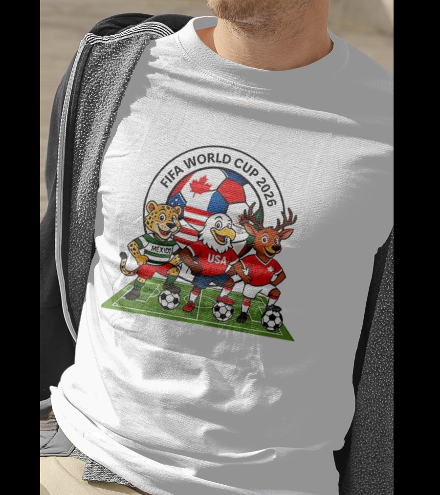 FIFA World Cup 2026 Mascot Jaguar Eagle Deer T-Shirt