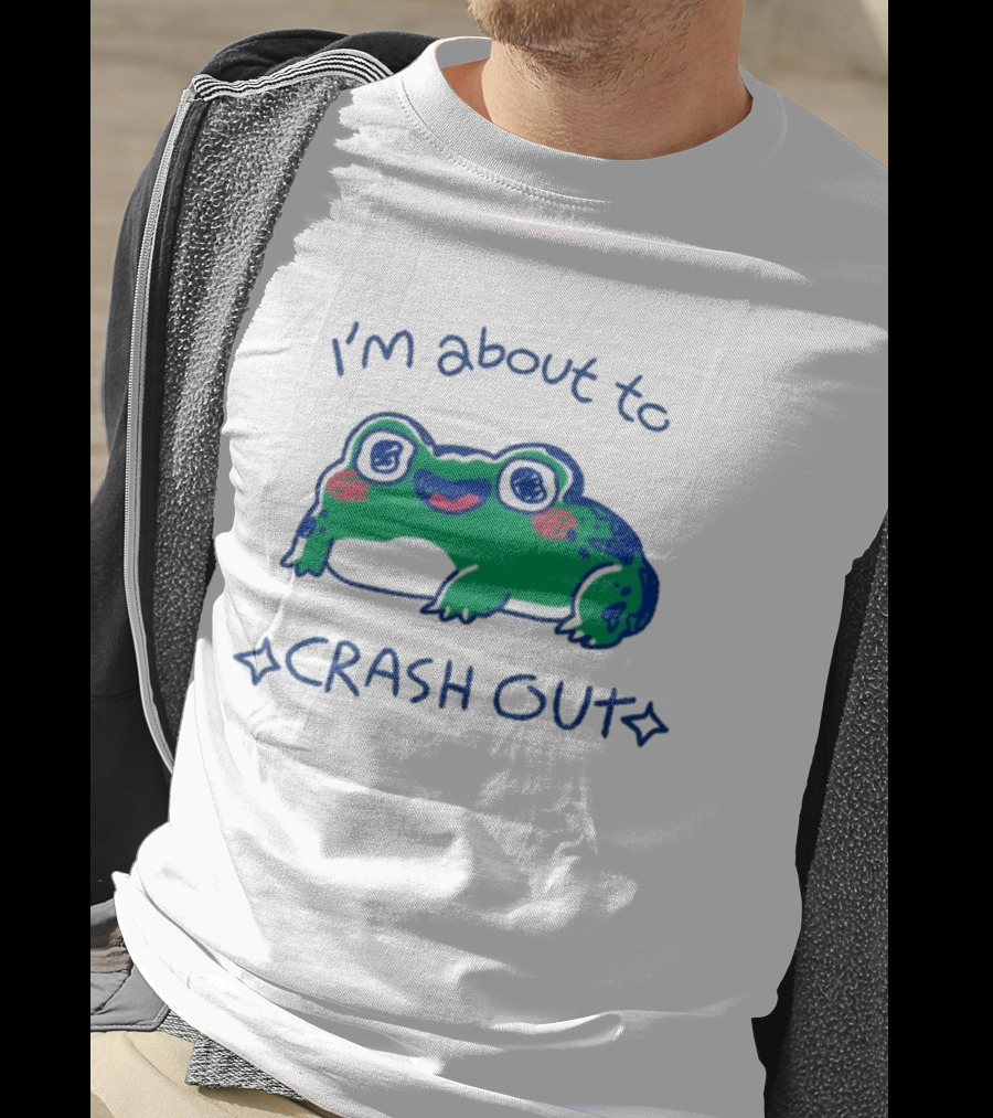 I'm About To Crash Out Frog Cute Sleepy Joke T-Shirt