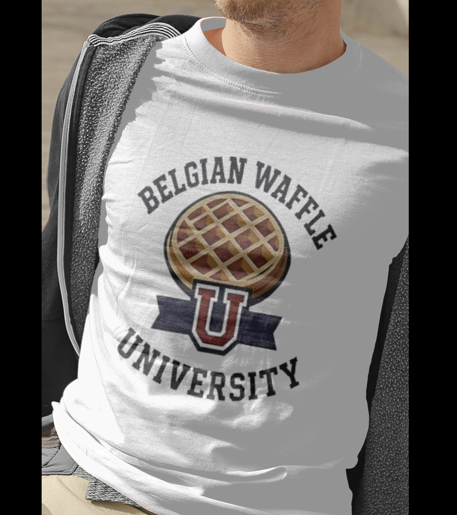 Belgian Waffle U Novelty College-Themed Apparel T-Shirt
