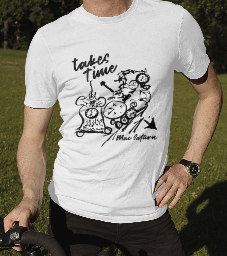 Takes Time Mac Saturn Lyric Illustration T-Shirt