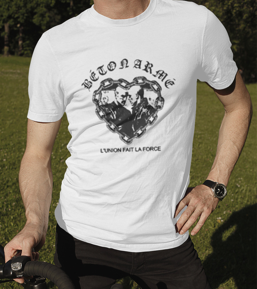 Béton Armé L Union Fait La Force Heart Design T-Shirt