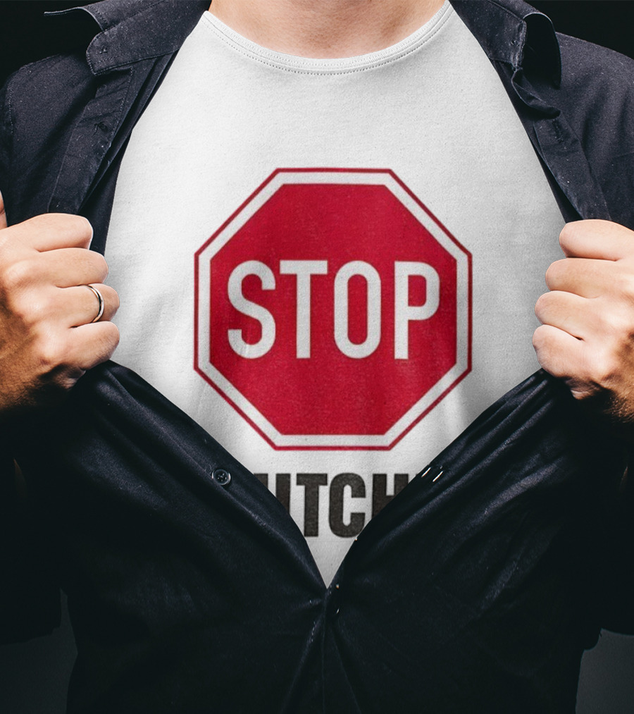 STOP SNITCHIN Sign Parody Urban Streetwear T-Shirt