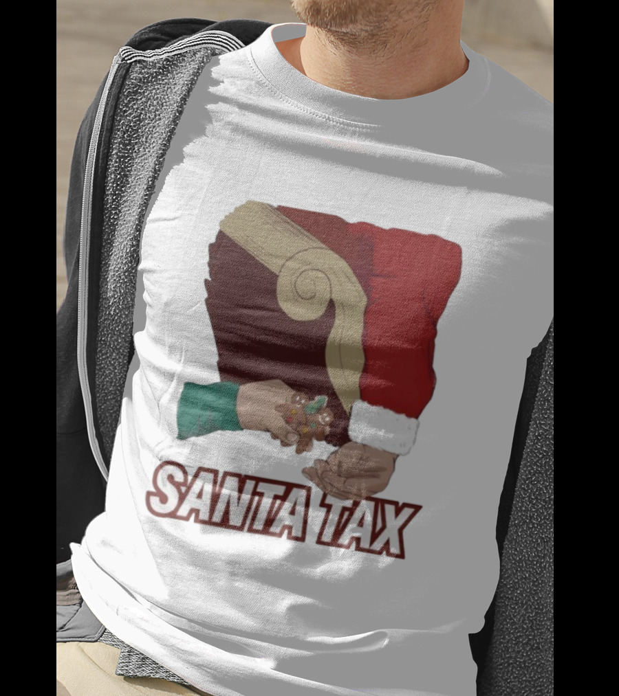 Santa Tax Christmas Humor Gingerbread Exchange T-Shirt