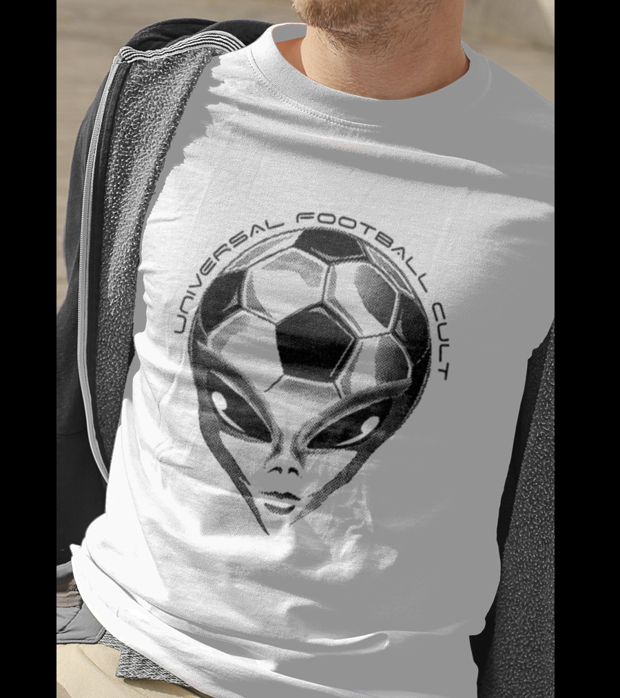 Universal Football Cult Alien Soccer Ball Head Fusion T-Shirt