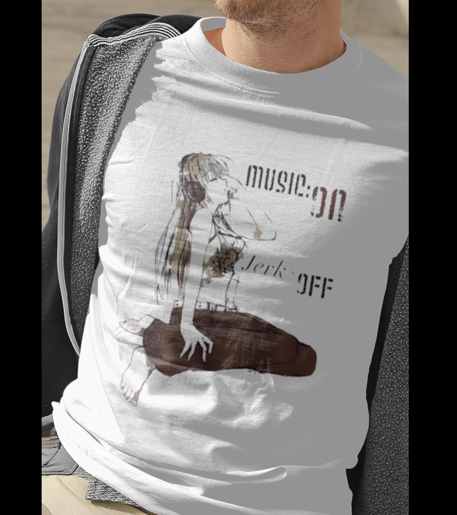 The Girl Music On Jerk Off Abstract Artwork T-Shirt
