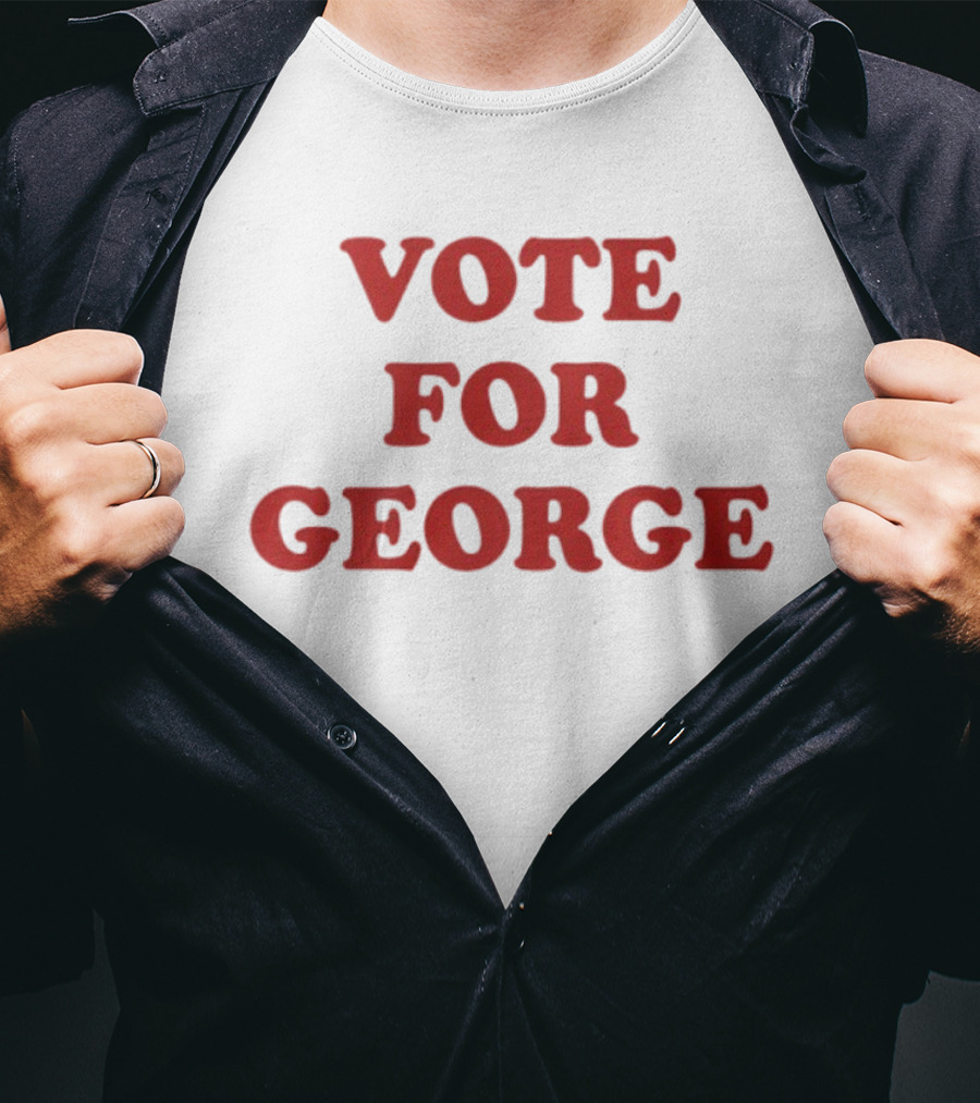 Vote For George Kittle Red Vintage Campaign Style T-Shirt