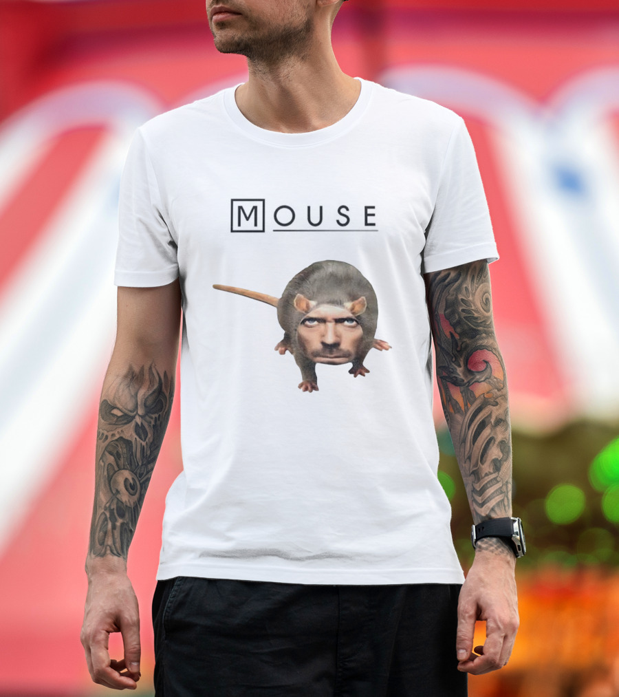 Hugh Laurie Dr. Gregory House Mouse Mashup Meme T-Shirt