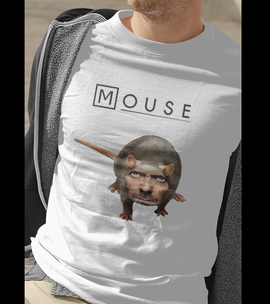 Hugh Laurie Dr. Gregory House Mouse Mashup Meme T-Shirt