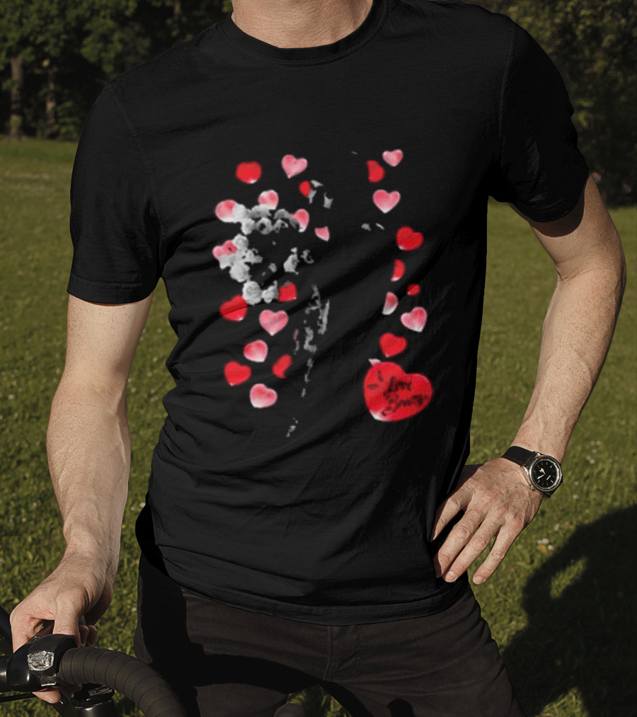 Chris Brown I Love Breezy Heart Petals T-Shirt
