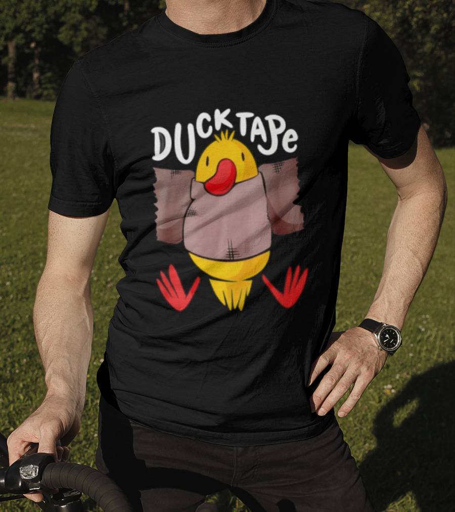 DUCK TAPE Funny Quirky Duct Tape Duck Humor T-Shirt