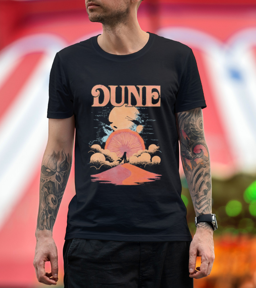 Dune House Atreides Sunset Desert Scene T-Shirt