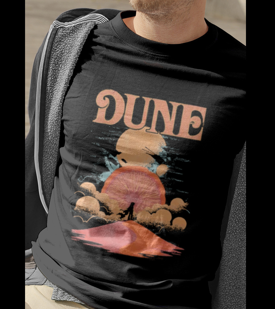 Dune House Atreides Sunset Desert Scene T-Shirt