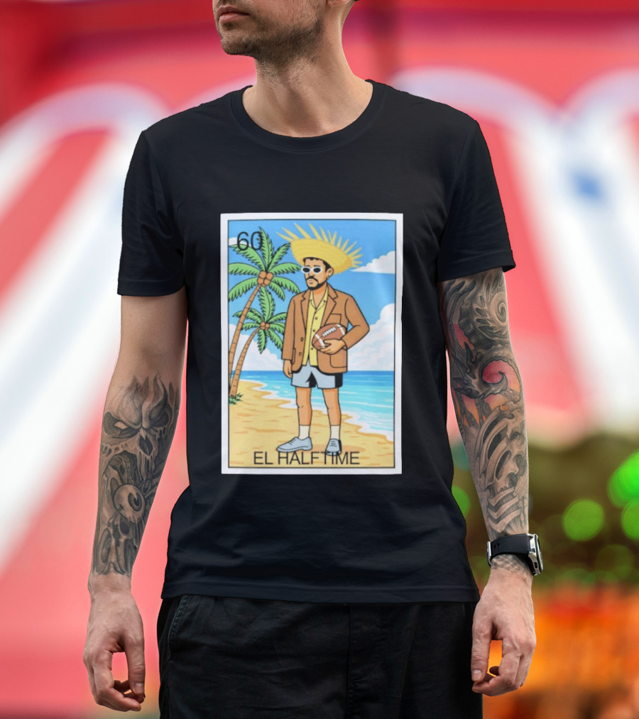 El Halftime 60 Beach Football Guy T-Shirt