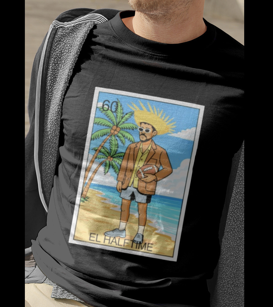 El Halftime 60 Beach Football Guy T-Shirt