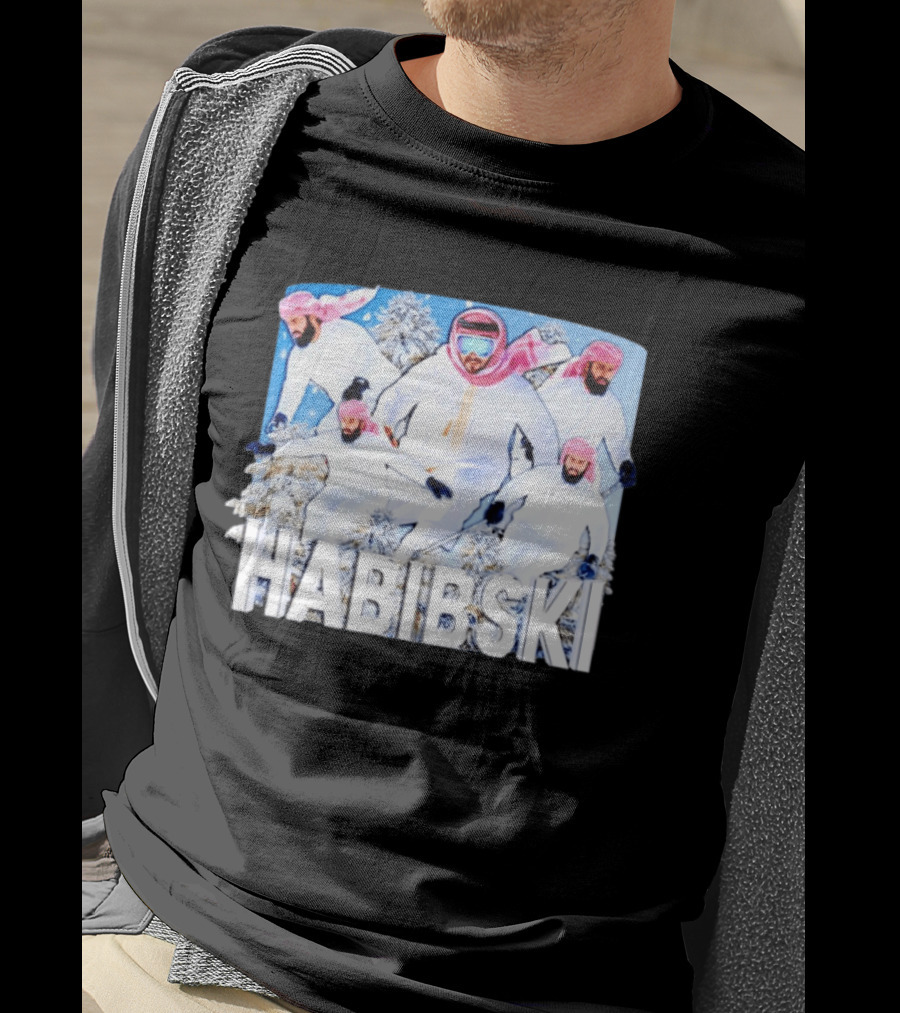 Habibski Habibi Skiing Adventure Winter Fun T-Shirt