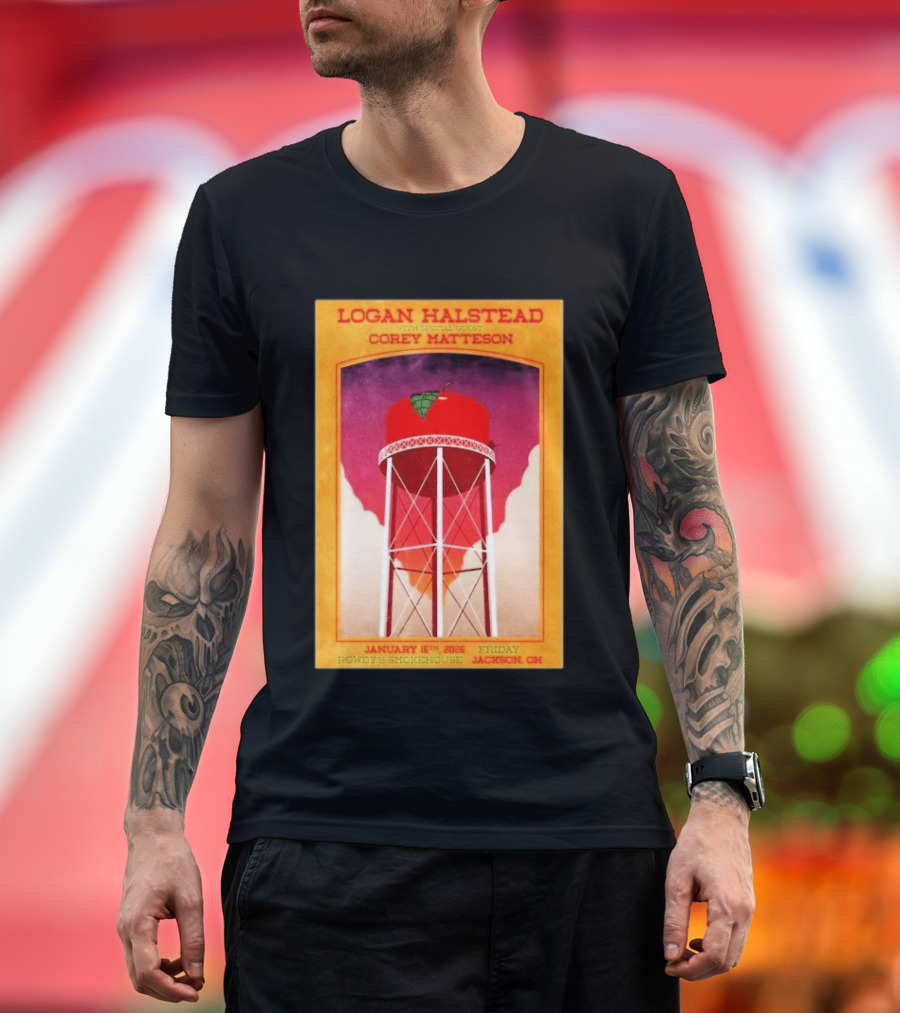 Logan Halstead Corey Matteson Rowdy's Smokehouse Jackson Ohio January 16 2026 T-Shirt