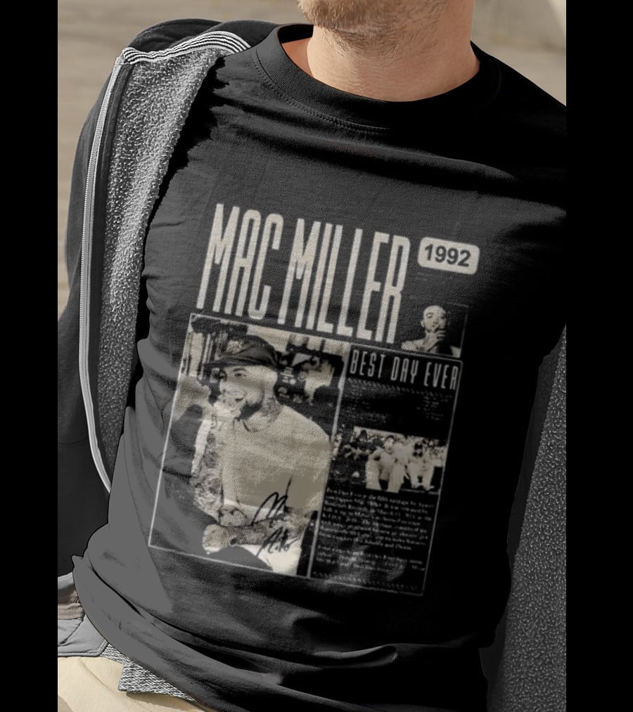 Mac Miller Best Day Ever 1992 Newspaper T-Shirt