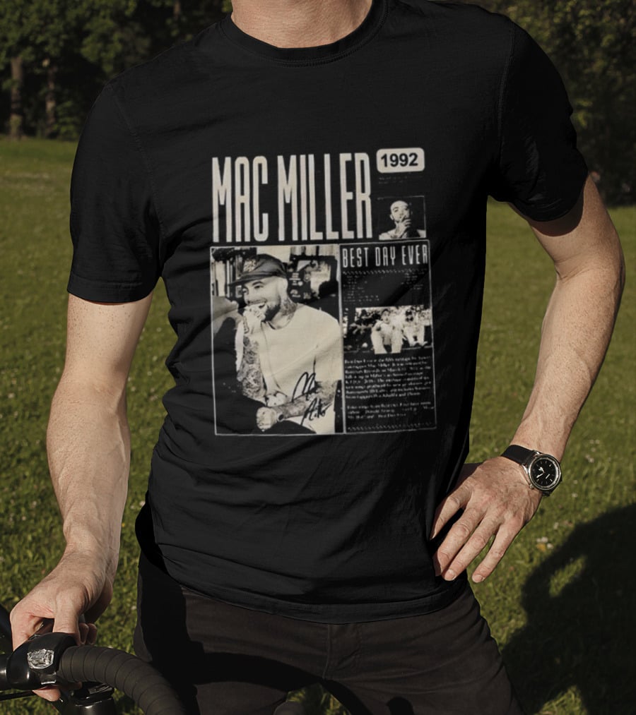 Mac Miller Best Day Ever 1992 Newspaper T-Shirt