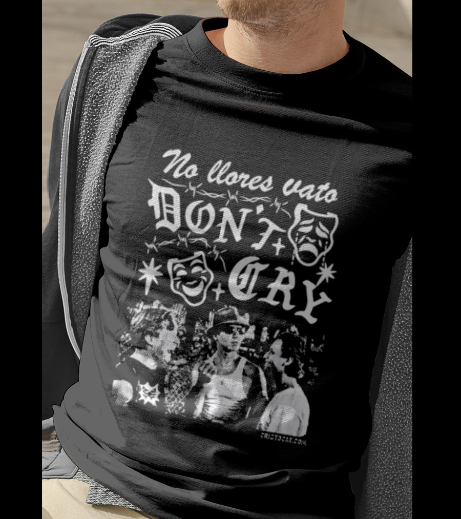 No Llores Vato Don't Cry Comedy Tragedy Masks T-Shirt