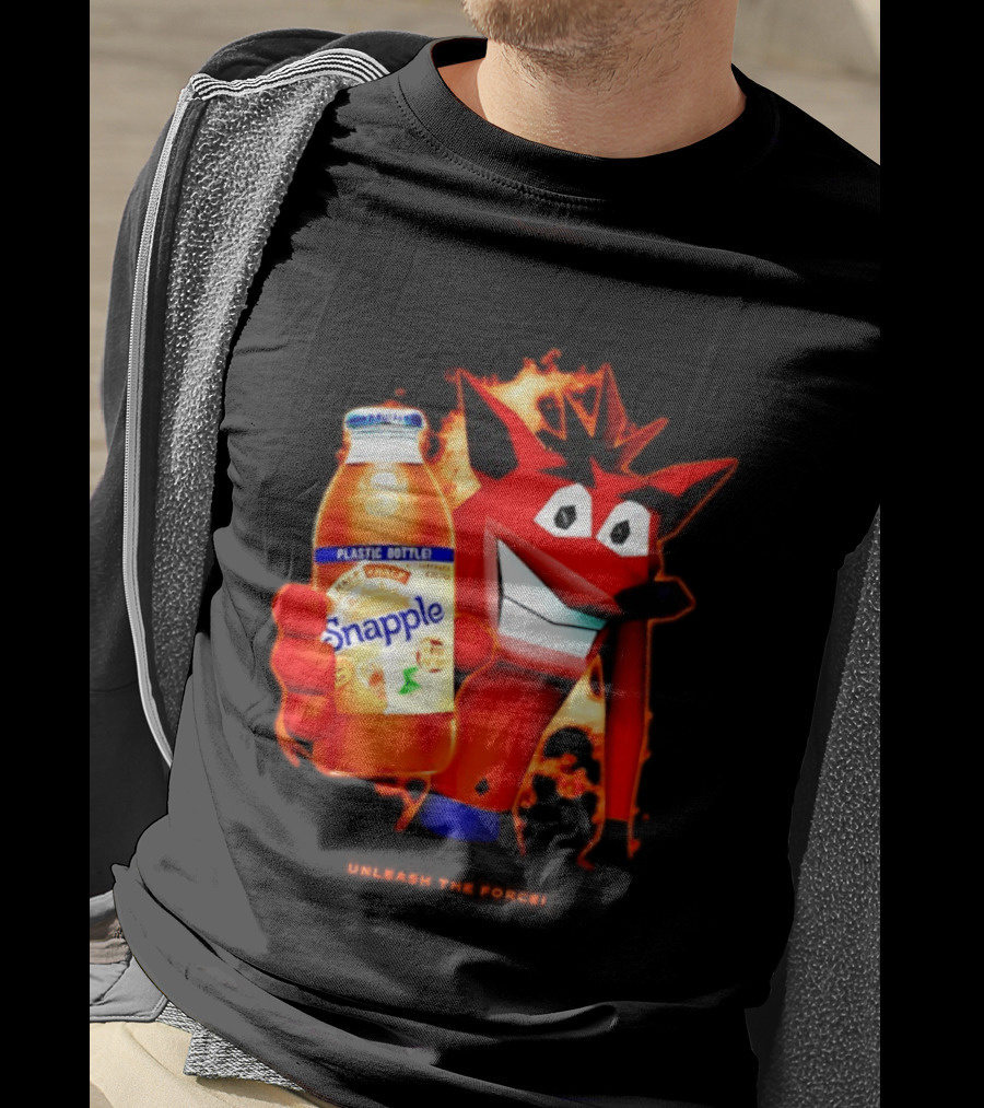 Crash Bandicoot Holding Snapple Retro 90s T-Shirt
