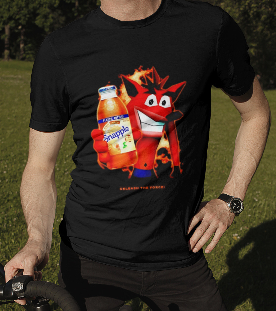 Crash Bandicoot Holding Snapple Retro 90s T-Shirt