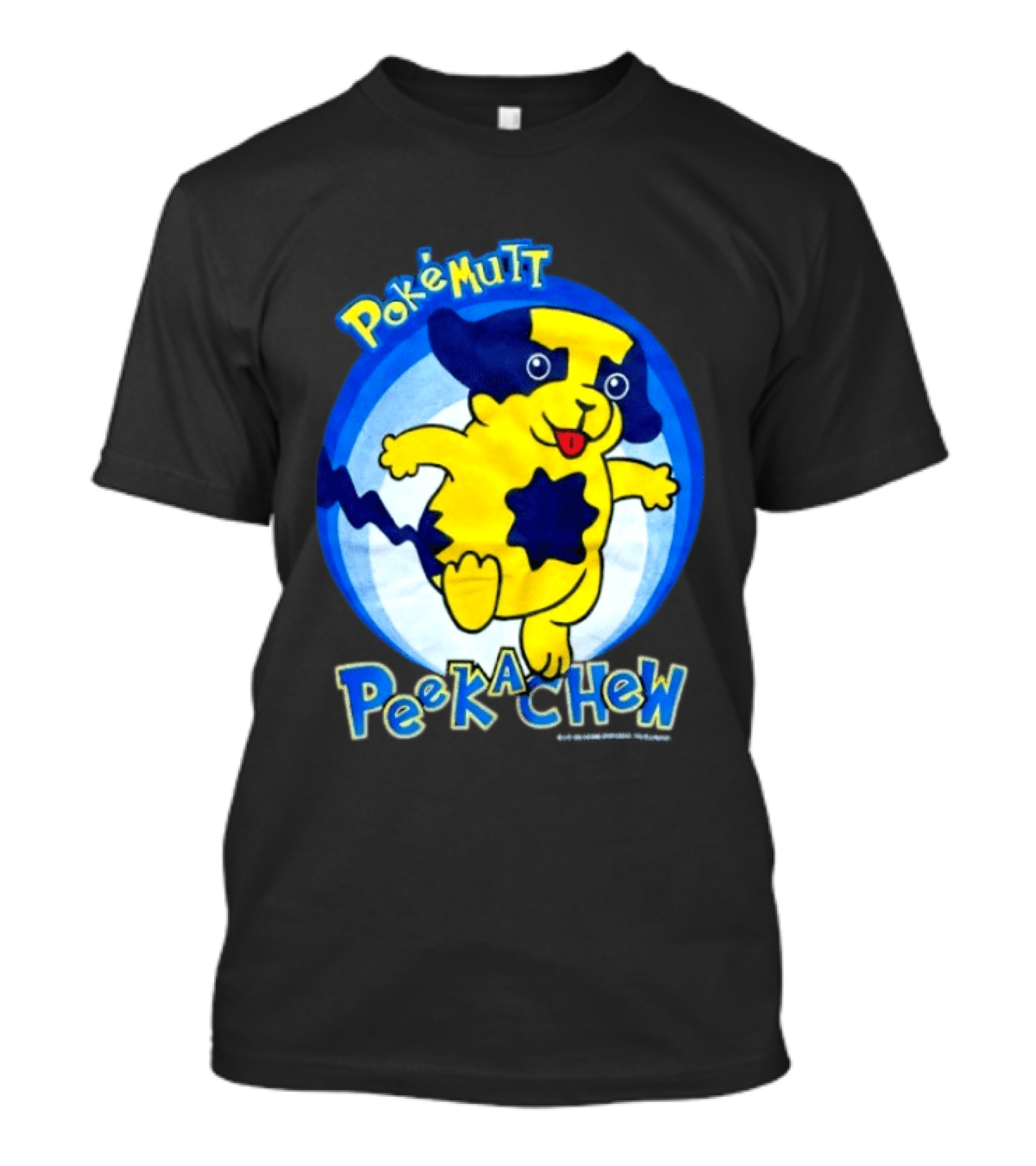 Pokemutt Peekachew Classic Fun Character Mashup T-Shirt