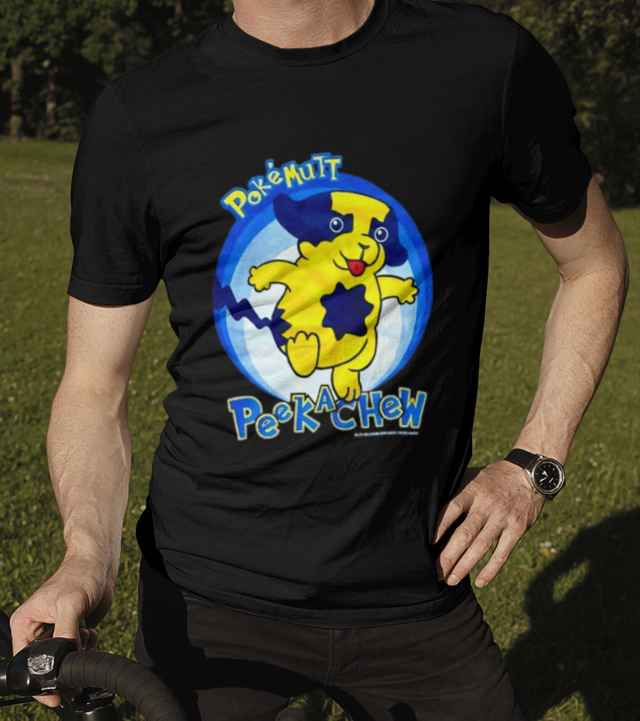 Pokemutt Peekachew Classic Fun Character Mashup T-Shirt