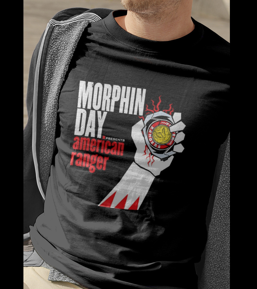 Power Rangers Morphin Day Presents American Ranger Power Coin Action T-Shirt