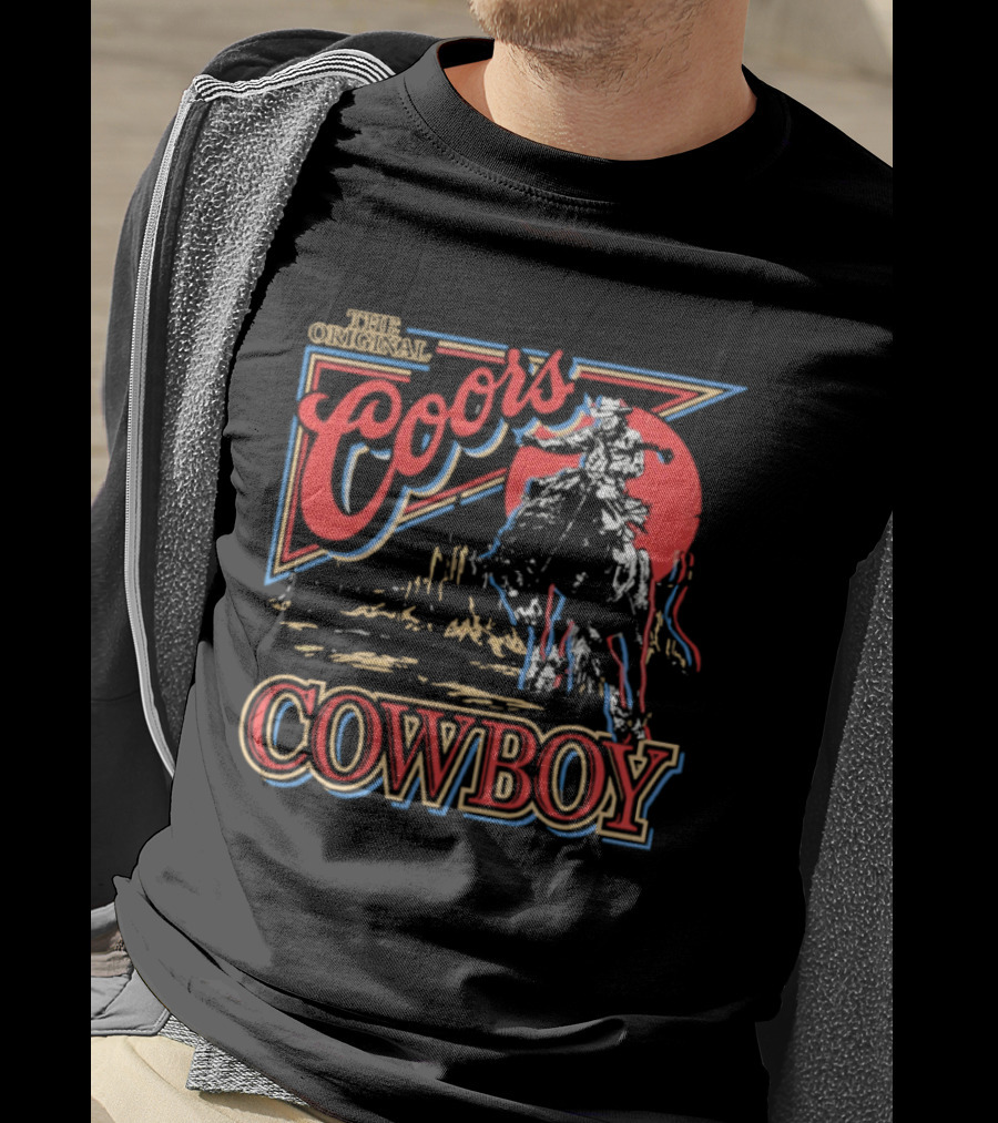 The Original Coors Cowboy Riding Western T-Shirt