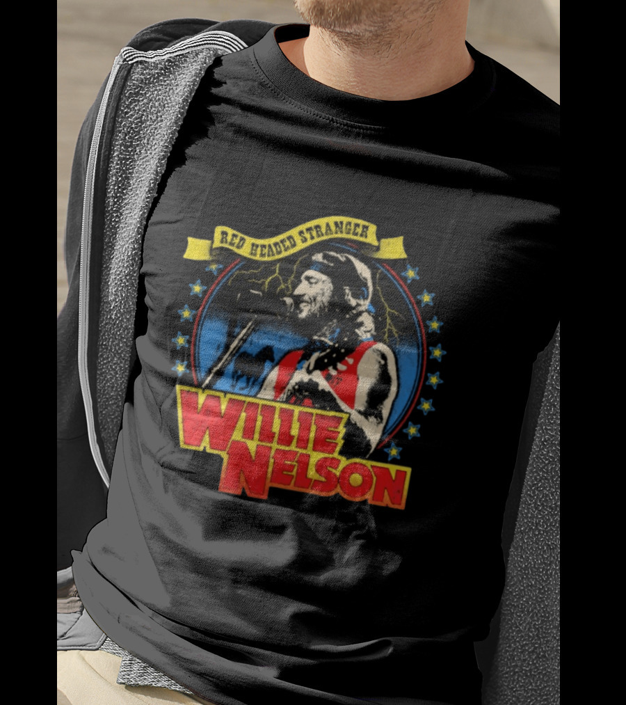 Red Headed Stranger Willie Nelson Vintage Country Music Legend T-Shirt