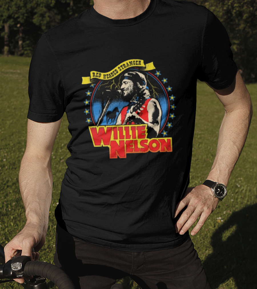 Red Headed Stranger Willie Nelson Vintage Country Music Legend T-Shirt