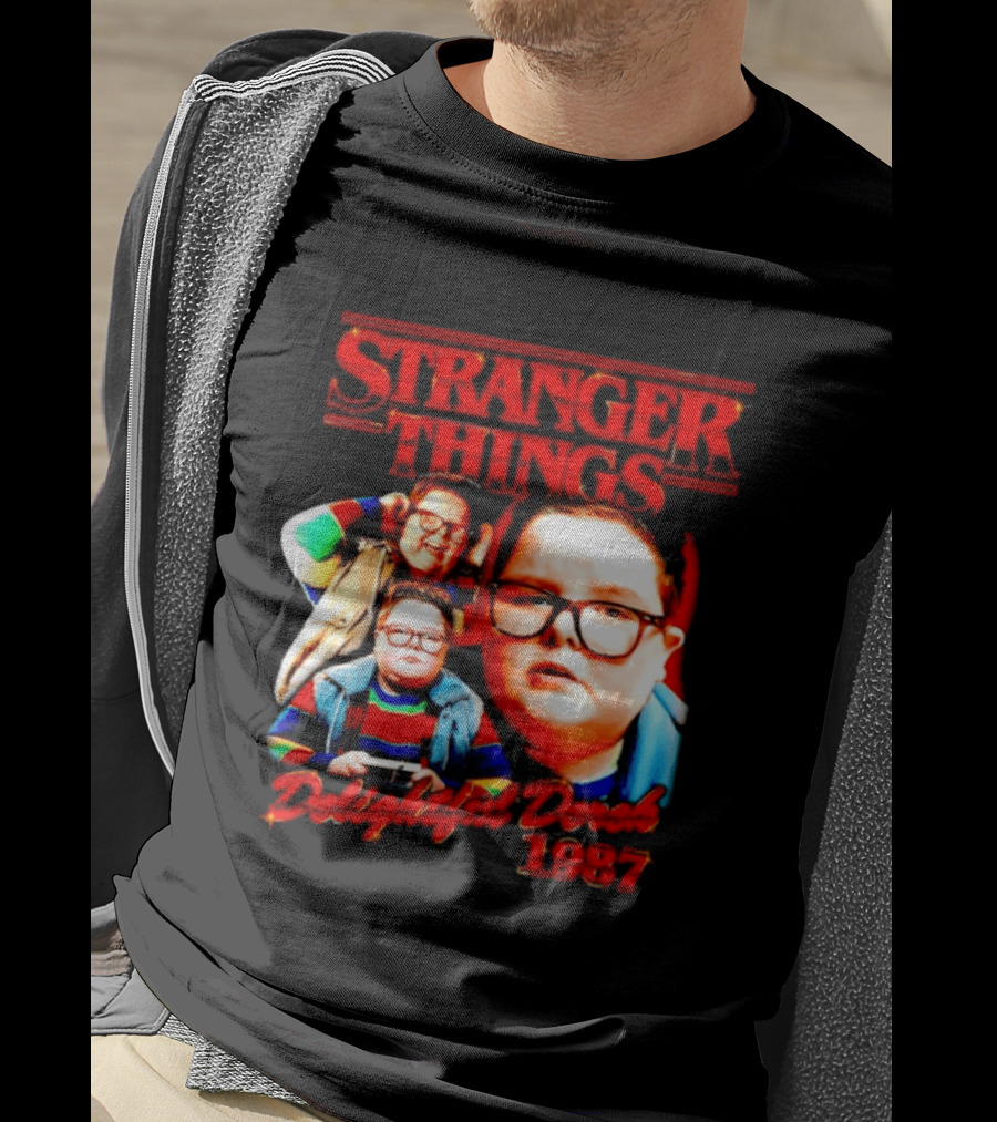 Stranger Things Delightful Derek 1987 Collage Montage T-Shirt