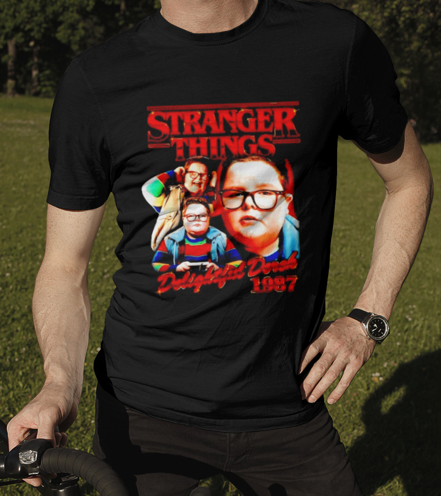 Stranger Things Delightful Derek 1987 Collage Montage T-Shirt