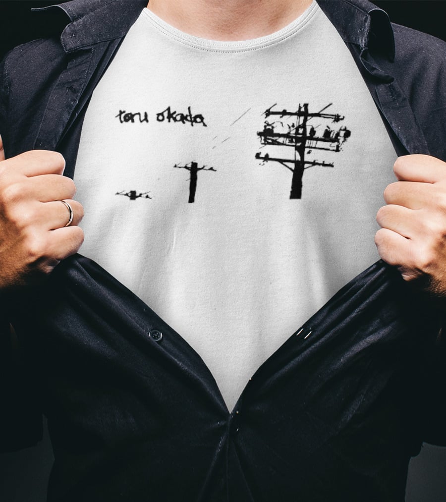 Toru Okada Powerline Japanese Calligraphy T-Shirt