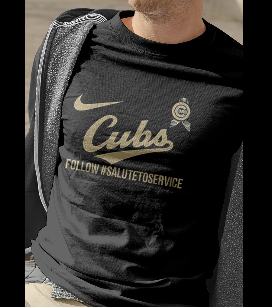 Nike Cubs Follow #SaluteToService Honor Empower Connect Military T-Shirt