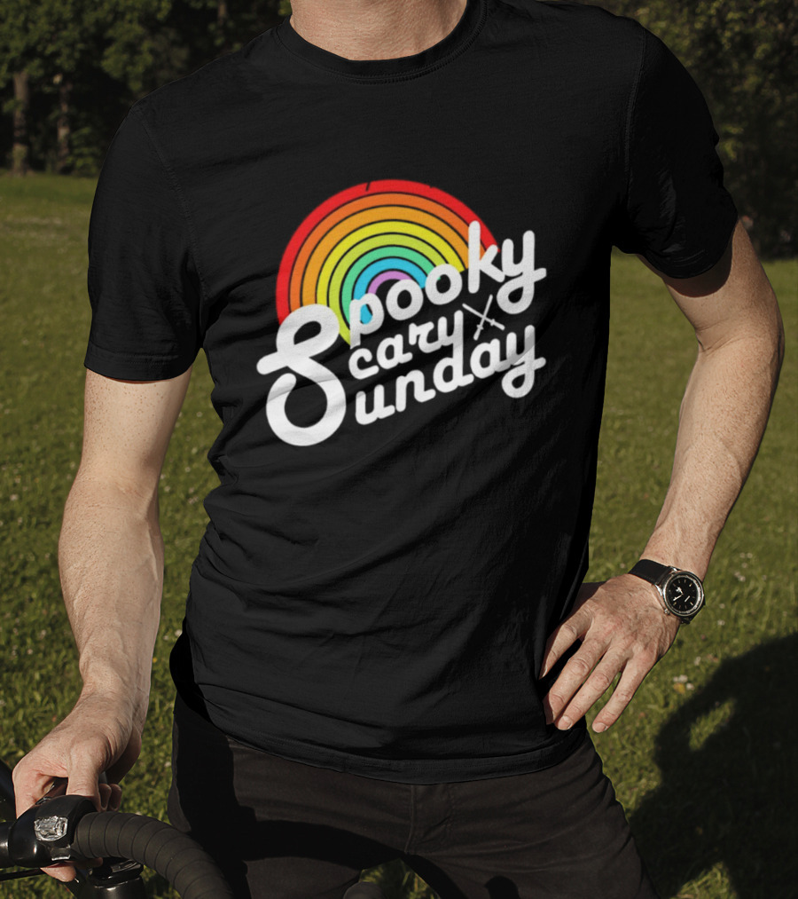 Coryxkenshin Spooky Scary Sunday Rainbow T-Shirt