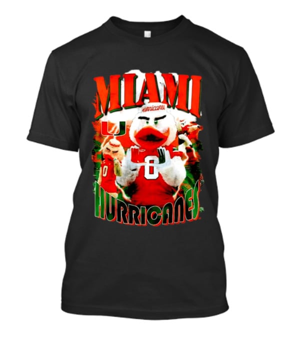Miami Hurricanes Sebastian The Ibis Orange U Fan Gear T-Shirt