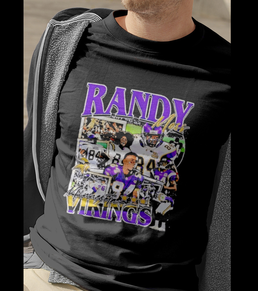 Randy Moss Minnesota Vikings 84 Star Legend NFL Football T-Shirt