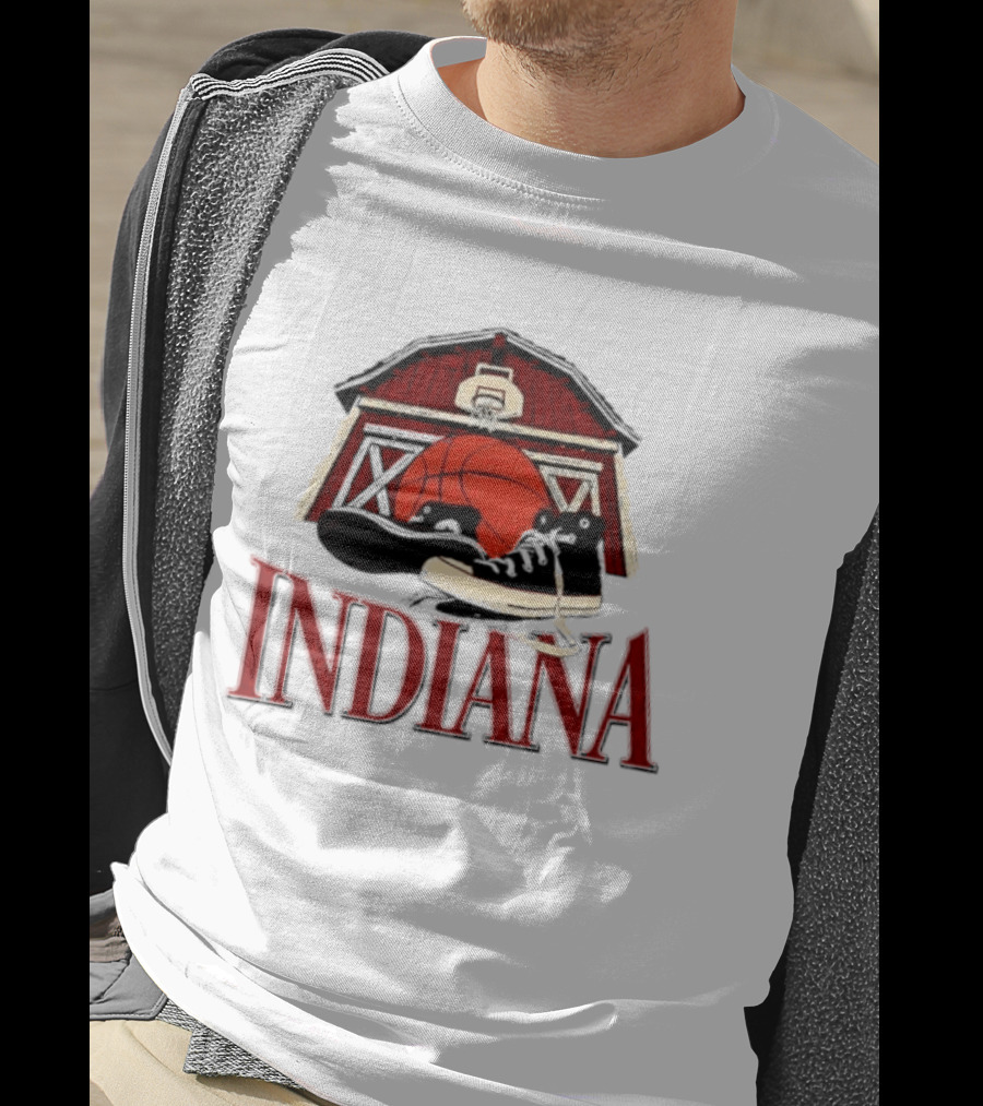 Heartland Hoops Indiana Basketball Barn Sneakers T-Shirt
