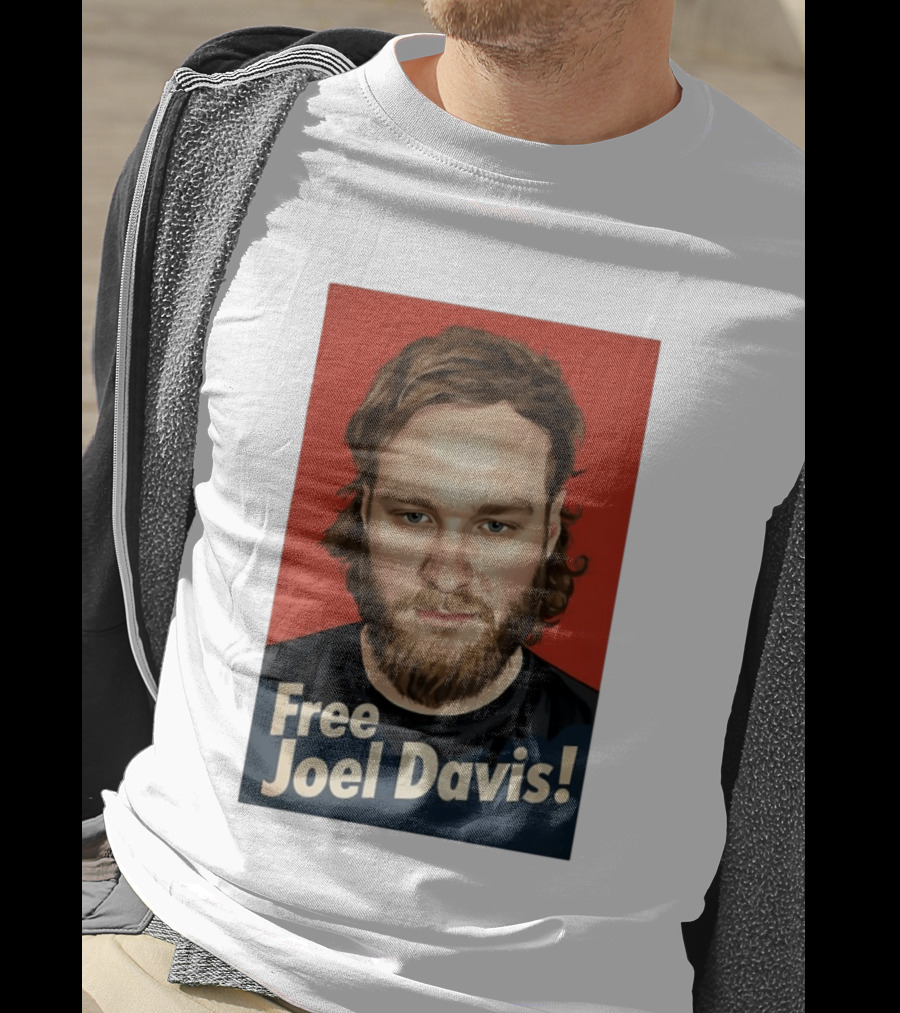 Free Joel Davis Bold Portrait Red T-Shirt